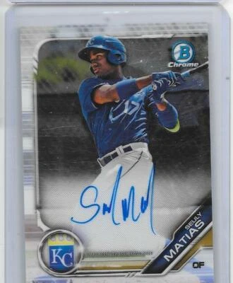 2019 BOWMAN CHROME PROSPECT AUTOGRAPH #CPA-SM SEULY MATIAS - Image 1 of 3