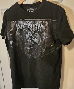 Venum MMA Small black Cotton Mixed Martial Arts Combat Mens tshirt - Picture 1 of 8