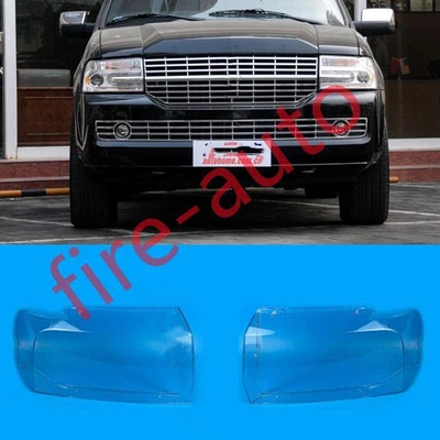 Cubierta de lente de faros delanteros + pegamento par izquierda + derecha para Lincoln Navigator 2007-14 Foto 1 de 4