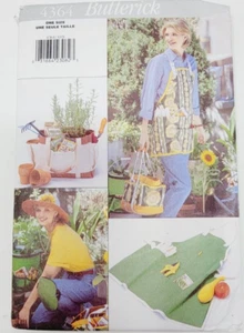 Butterick 4364 Garden Accessories Apron bag hat bucket cover Sewing Pattern - Picture 1 of 3