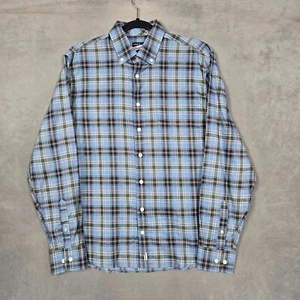 Camisa Johnnie-O Hangin’ Out para hombre azul medio manga larga algodón abotonada - Imagen 1 de 12