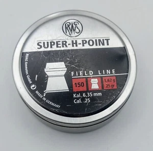 RWS Super-H-Point .25 Caliber Pellets 150 Count 25 Grains Germany - Picture 1 of 1