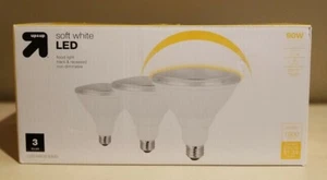90W Soft White LED 3pk Up&Up Flood Light Track & Recessed Non-dimmable 1000 Lumn - Picture 1 of 1