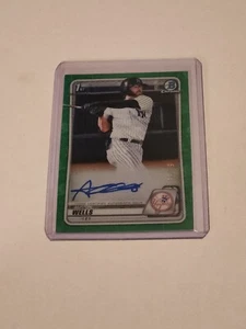 2020 Bowman Chrome Draft Austin Wells 52/99 Green Refractor Autograph CDA-AWE - Picture 1 of 3