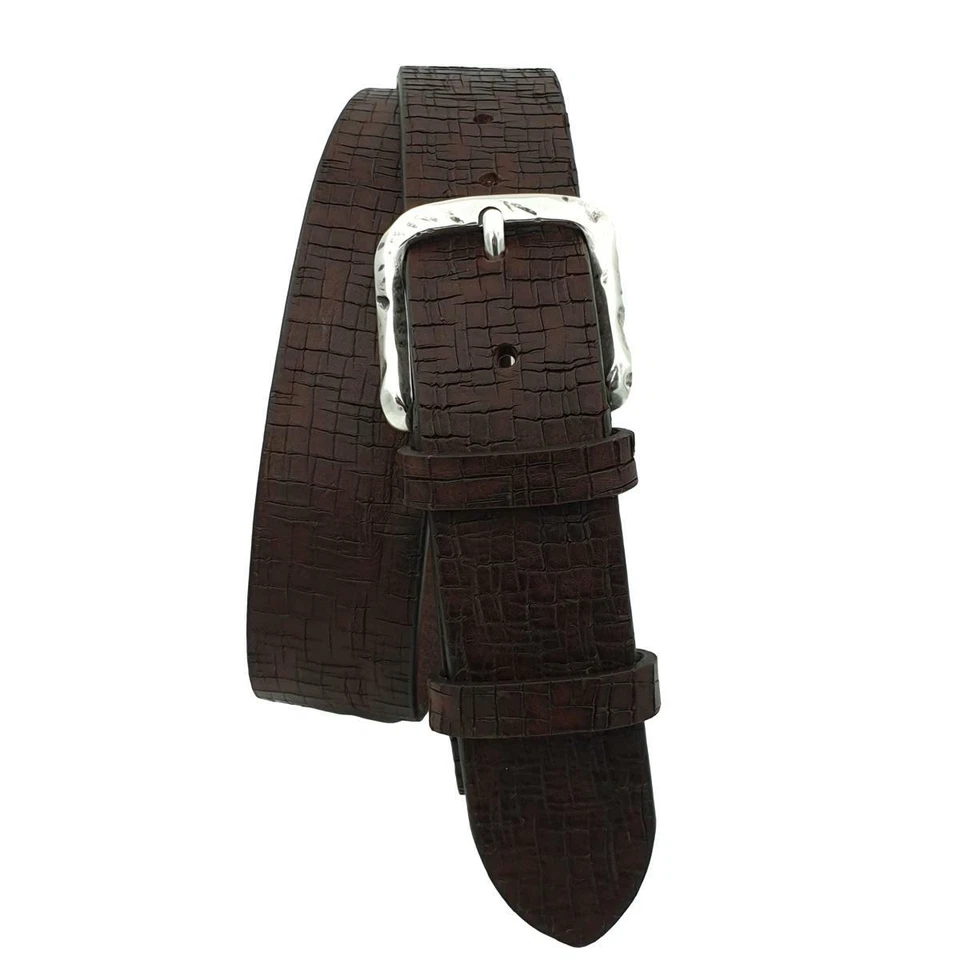 Cintura vero Cuoio 4 cm Accorciabile, fibbia  Nichel free, linea Corteccia - Immagine 1 di 4