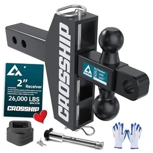 Adjustable Trailer Hitch - 6" High-alloy Steel 2" Receiver & 6" Drop (2025 pro) - Picture 1 of 8