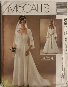 Renaissance Medieval Bridal Gown Misses size 8-14 McCalls3861 Sewing Pattern - Picture 1 of 3