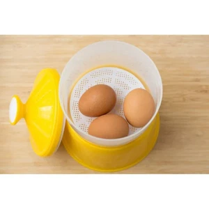 Half Boiled Egg Maker Original Made in Malaysia Yellow Color (BUNDLE OF 2) - Picture 1 of 3