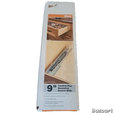 9" Blum TANDEM Cajón Correderas con BLUMOTION, Cierre Suave Un Par NUEVO Foto 1 de 2