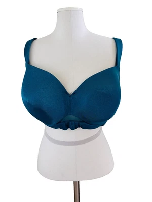 Cacique Lane Bryant 44D Dark Steel Blue BRA #A83783 Lightly Lined Balconette - Image 1 of 4