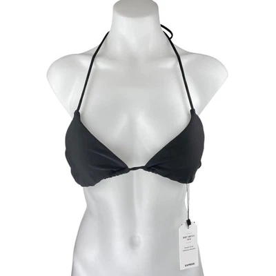 NUEVO Top de bikini halter triángulo negro natación contorno corporal Express talla S Foto 1 de 4