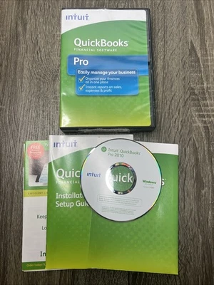 INTUIT QUICKBOOKS PRO 2010 FOR WINDOWS FULL RETAIL US VERSION LIFETIME LICENSE - Image 1 of 4