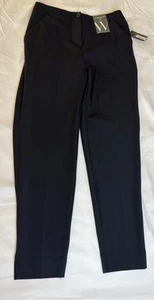 Worthington High Rise Ankle Trouser Straight Leg Black Womens Size Pants 4 NWT - Picture 1 of 13
