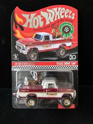 Hot Wheels RLCTexas Drive 'Em 2018 Holiday Club exclusivo con reno número bajo Foto 1 de 4
