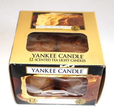 Yankee Candle Pumpkin Buttercream Tea Light Candles Open Box of 8 - Image 1 of 4