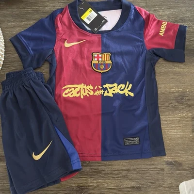 Kids fc Barcelona 24/25 Cactus Jack Kit With Shorts - Image 1 of 4