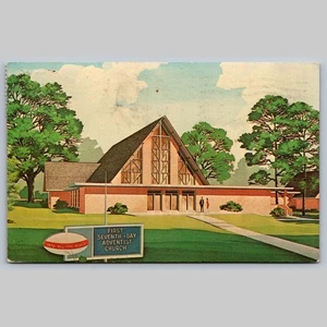 Postcard First Seventh-Day Adventist Church Memphis TN 1964 - Picture 1 of 3