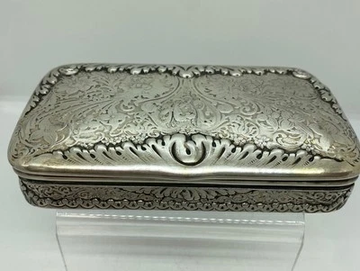 Tiffany & Co Plata Esterlina Dorado Interior Caja Antigua Cigarro Sin Mono LEER Foto 1 de 4