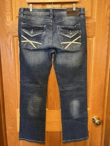 Pantalones de mezclilla CB70 TK Axel Jeans ajustados oscuros vaqueros occidentales americanos para hombre 34x32 - Imagen 1 de 4
