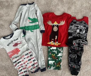 Lot Of Boys Size 5 Pajamas Mixed Brands 4 Pairs - Picture 1 of 5