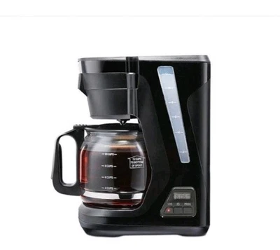 Space-Saving 12-Cup Drip Coffee Maker with Automatic Shut-Off - Black & Silver - Image 1 of 4