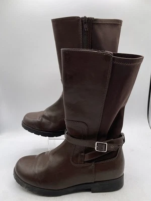 Stride Rite Ellarose Boot Kid's Sz 4M Brown Leather Mid Calf Side Zip SCGF194102 - Image 1 of 4