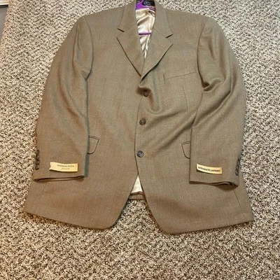 Andrew Fezza Blazer Para Hombre 50R Marrón Cachemira Tweed Un Pecho Chaqueta Deportiva Foto 1 de 4