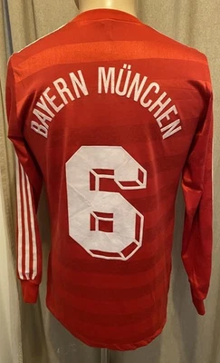 FC Bayern München Adidas Langarm Trikot 1987/88 "Commodore" + Nr.6 Gr.M TOP - Bild 1 von 4