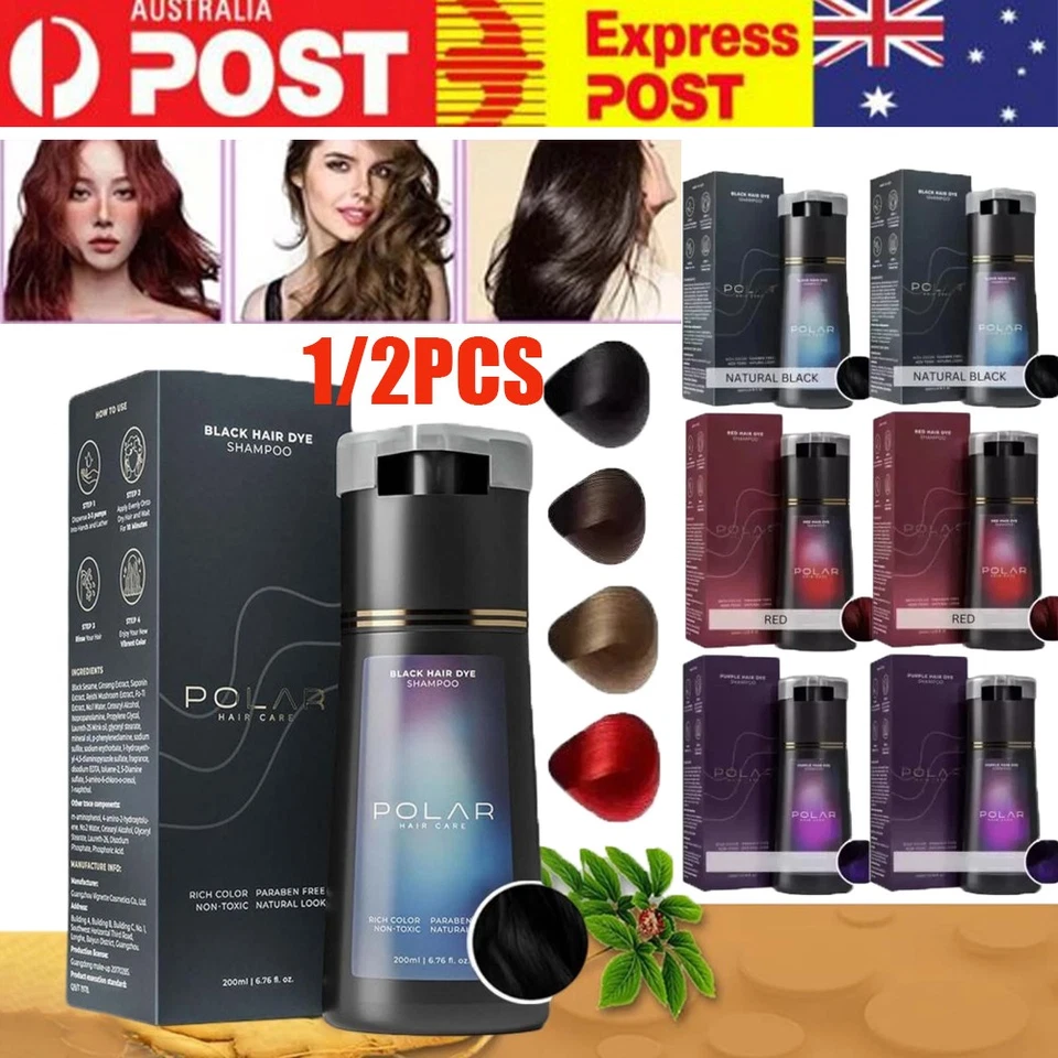 1/2PCS Polar Hair Dye Shampoo ,Color Shampoo Hair Dye for Women & Men New 200ML - image 1 of 4