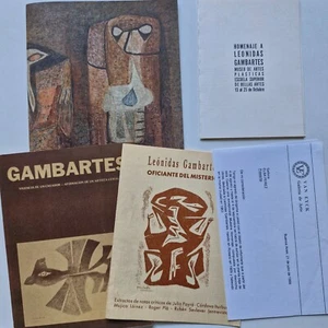 Leónidas Gambartes - Lote de catálogos y documentación - Imagen 1 de 7