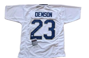 Autry Denson signed handsigniert weiß #23 Trikot Notre Dame Irish All Time Rush - Bild 1 von 2