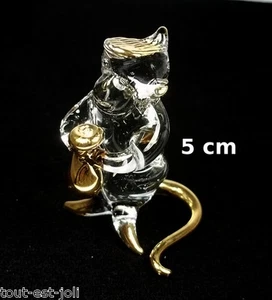 wunderschöner Glasaffe mit Vergoldung, Sammler Miniatur G12-46 - Bild 1 von 1