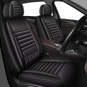 Car Front&Rear Seat Covers Leather Set 5-Sits For Jeep Wrangler 4-Door 2003-2017 - Picture 1 of 9