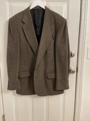 Blazer Abrigo Deportivo Robert Stock Para Hombre Tweed Lana Marrón Multicolor Talla 44L Foto 1 de 4