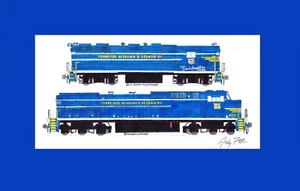 Norfolk Southern TA&G Heritage/ETIQUETA 80 11"x17" impresión mate firmada por Andy Fletcher - Imagen 1 de 1