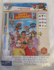 Paw Patrol Scene Setters With Props. Happy Birthday Party - Picture 1 of 7