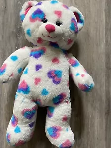 Build-A-Bear Workshop Love Heart Bear Plush Tush Tag BAB 16" Pre-Owned White - Picture 1 of 6