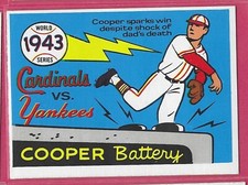 1970 Fleer R.G. Laughlin 1943 World Series Cardinals/Yankees #40 EX/MT