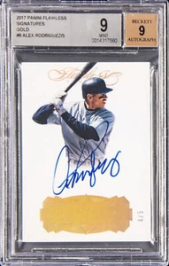 2017 PANINI FLAWLESS SIGNATURES GOLD #6 ALEX RODRIGUEZ 4/5 BGS 9 AUTO 10 - Picture 1 of 2