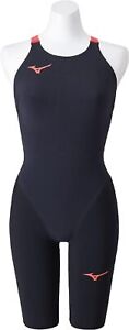 Mizuno Womens Swimsuit GX SONIC 6 NV Half Suit Junior N2MGA701 96 Black/Red 140