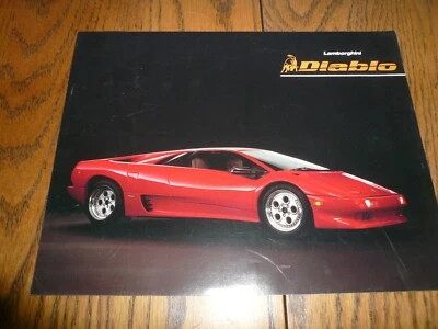 Lamborghini Diablo Sales Brochure/Specification Flyer  - Vintage - Double Sided - Image 1 of 2