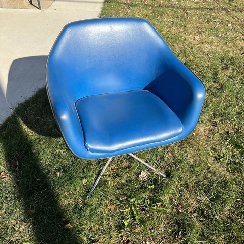 Vintage Blue Sturgis Upholstered Shell Chair of Sturgis, MI Cover
