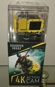 New Sharper Image SVC701 Waterproof 4K Full HD Action Cam Camera Yellow / Black - Picture 1 of 7