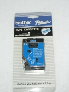 Brother P-Touch Tape Cassette TC-6001 Black on Blue - Picture 1 of 1