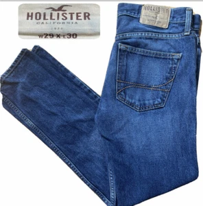 Men’s Hollister Classic Straight Leg Blue Denim Jeans Size 29x30 Medium Wash EUC - Picture 1 of 12