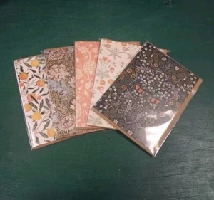 William Morris No. 2 Selection folded cards 5 x 7 pack of 5 + kraft envs blank - Picture 1 of 8