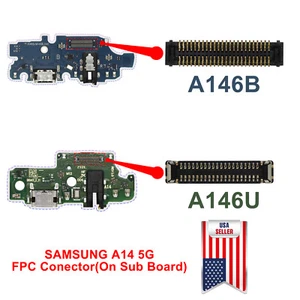 FPC Connector (On Charging Port Sub Board) Replacement For Samsung Galaxy A14 5G - Picture 1 of 9