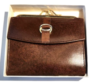 Cartera Monedero King Piel de Vaca Mujer Nuevo Antiguo Stock en Caja - Imagen 1 de 5