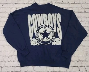 Vintage 90s Dallas Cowboys Sweatshirt Big Print ChampKnit Hanes NFL RARE XL - Picture 1 of 7
