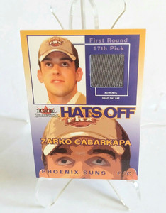 #001 /180 WORN HAT ZARKO CABARKAPA RC 2003-04 FLEER TRADITION HATS OFF #RHO-ZC